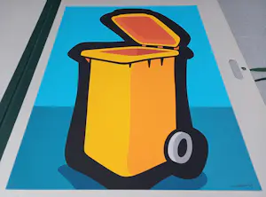 Enrico Bressan - Cubo de Basura - Siebdruck 2003 handsigniert und nummeriert Auflage 75 Ex. kopen? Bied vanaf 80!