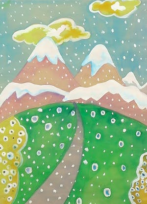 Jenny Verplanke - Aquarel en gouache op papier, Turkish delight - Ingelijst kopen? Bied vanaf 1!