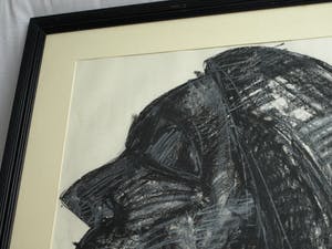 Niet of onleesbaar gesigneerd - Ingelijste tekening, Portret – Gallery Abbott and Holder, Londen - 1985 kopen? Bied vanaf 1!