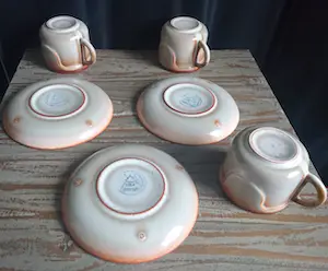 Potterie De Driehoek - Kop- en schotels servies "Zuiderzee" (1982) kopen? Bied vanaf 1!