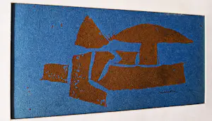 Hermanus van der Meijden - ca. 1950 - "Art Concret" - handgekleurde linosnede - geometrische abstractie kopen? Bied vanaf 47!