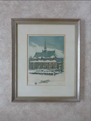 Cornelis de Kort - BEGIJNHOF BREDA / KLEURETS / 59x49cm / KADER / SIG / 1952 kopen? Bied vanaf 25!