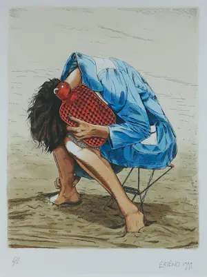 Erlend Steiner Lovisa - Ingekleurde ets, Margo III - Ingelijst kopen? Bied vanaf 50!