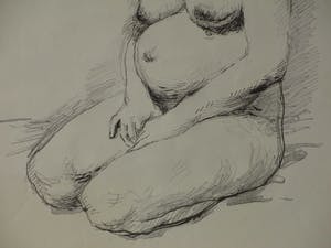 Aat Veldhoen - Lotje Veldhoen, zwanger en naakt - Rotaprint kopen? Bied vanaf 70!