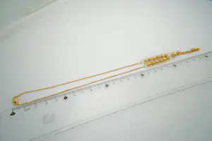 51 - Fijn en sierlijk 22 Kt geel gouden Oosters "vossestaart collier/halssieraad kopen? Bied vanaf 550!