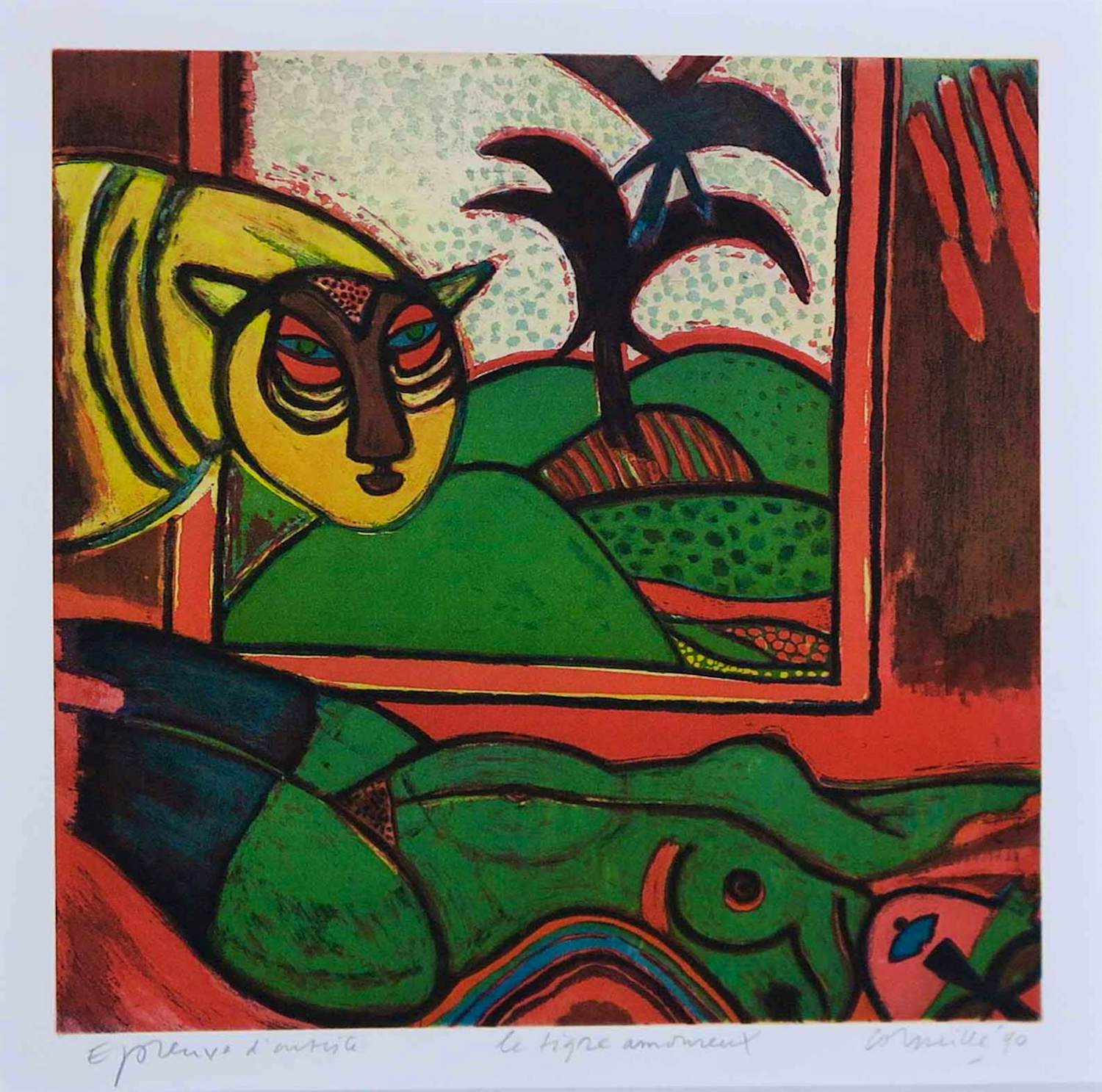 Corneille - Zeefdruk, Le tigre amoureux kopen? Bied vanaf 150!