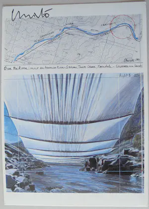 Christo - Project for the Arkansas River , Colorado 1993 - artcard - handgesigneerd kopen? Bied vanaf 75!