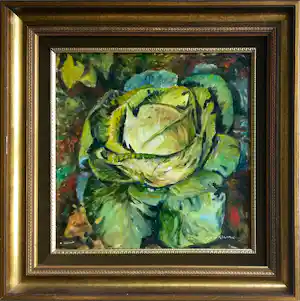 Johan Hendrik Gelink - Witte kool | olieverfschilderij in mooie lijst! verkauft für € 59!