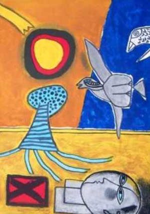 Corneille - vrouw, zon en vogels kopen? Bied vanaf 175!