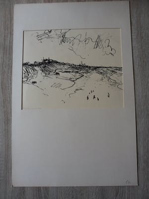 Rudolf Bruyn - pentekening van het strand. kopen? Bied vanaf 20!
