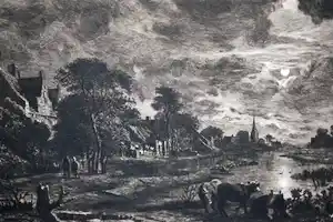 Willem Steelink (jr.) - 'Landschap bij maneschijn' verkocht voor € 12!