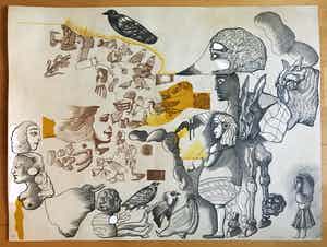 Jorge Jose Carmelo Castillo - Gesigneerde litho - 1978 - 'Batiburillo' - HC verkocht voor € 125!