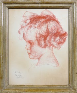 Toon Kelder - Sanguine op papier, Portret van Judith kopen? Bied vanaf 100!