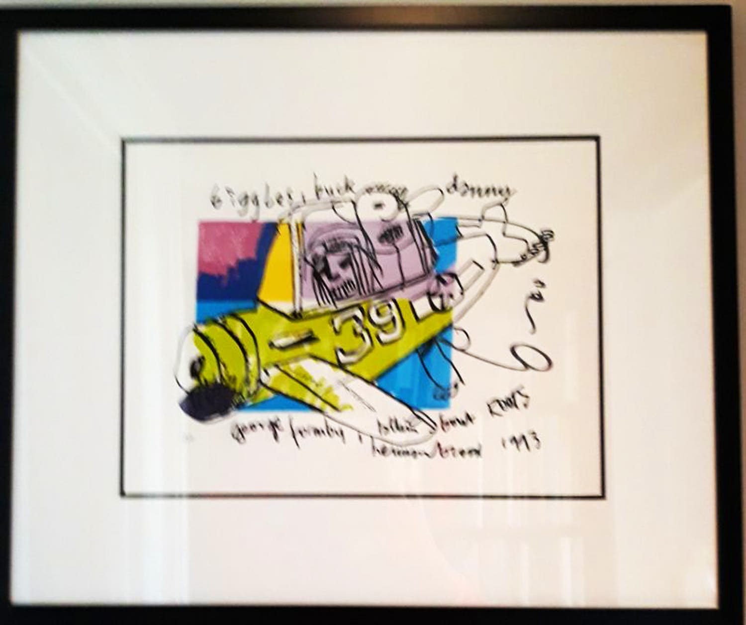 Herman Brood - Kleurenzeefdruk BIGGLES INGELIJST!!!! kopen? Bied vanaf 299!