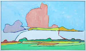 Paul Overhaus - Olieverf op doek, Polder I - Ingelijst verkocht voor € 80!