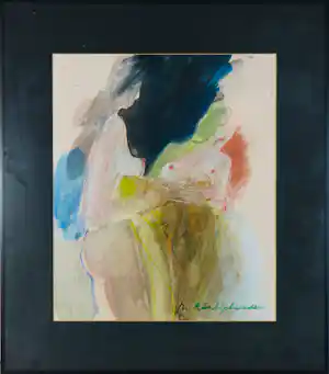 Jan Peter van Opheusden - Gouache, Spiegelbeeld - Ingelijst verkauft für € 150!