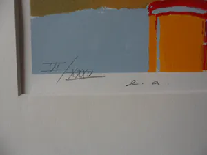 Ton van Kesteren - Zeefdruk met een abstracte voorstelling kopen? Bied vanaf 35!