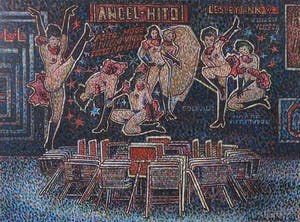 Hannie Bal - Aquarel, Nachtclub (Madrid) - Ingelijst kopen? Bied vanaf 1!