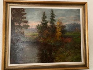 Walter Neuhof - Limburgs landschap met beek kopen? Bied vanaf 170!