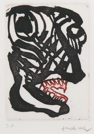 Pierre Alechinsky - Aquatint, Suite a deux VI - Ingelijst kopen? Bied vanaf 300!