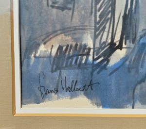 Frans Hollaardt - Stadsgezicht, tekening/aquarel (netjes ingelijst) kopen? Bied vanaf 1!