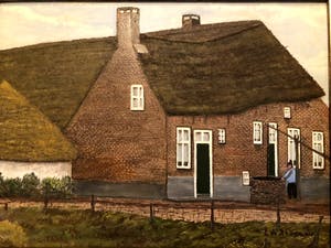 L. De Bruijn - Boerderij met put - Olieverf op doek, Ingelijst kopen? Bied vanaf 40!