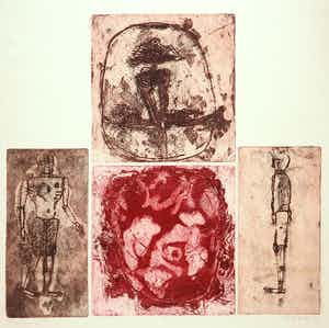 Vera Janouskova - Kleurenets, Vier figuren verkocht voor € 70!