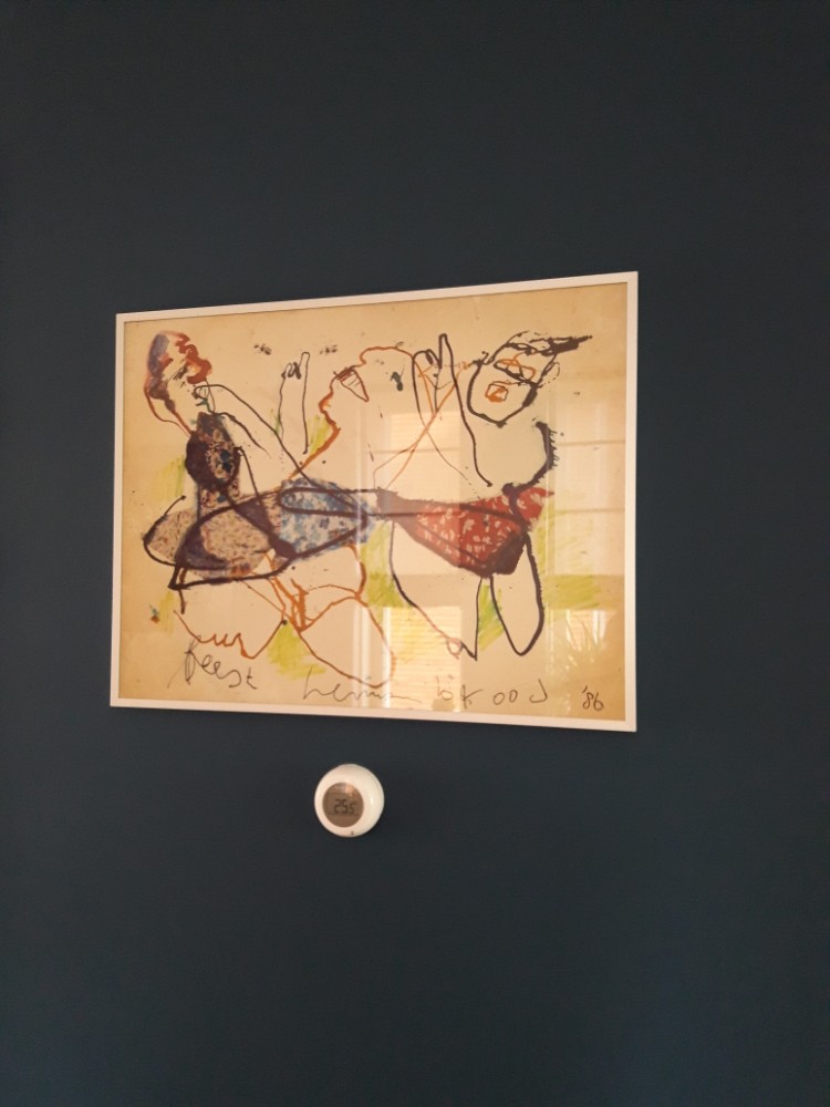 Herman Brood - Herman Brood: Zeer fraai origineel schilderij, 1986, FEEST kopen? Bied vanaf 895!