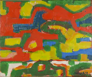 Marc Jonk - Arcyl op doek, Landschap (nr. 12) - Ingelijst kopen? Bied vanaf 150!