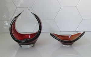 Per Lutken - Kastrup-Holmegaard - Twee vrijgevormde schalen - Glas kopen? Bied vanaf 48!