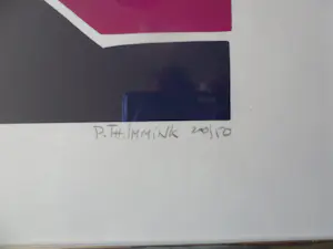 Bob Immink - Zeefdruk, Landschap kopen? Bied vanaf 40!