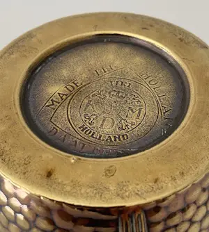 Daalderop - Decoratieve koperen Art Nouveau bloempot kopen? Bied vanaf 25!