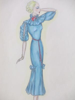 Niet of onleesbaar gesigneerd - Twee modellen in Art Deco-stijl - Gemengde technieken kopen? Bied vanaf 1!