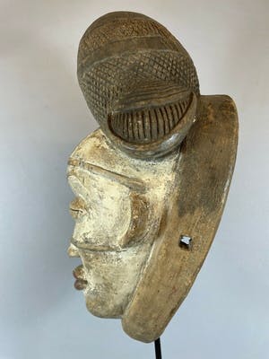 Punu - 210903 - Old Tribal used African Tsangui mask - Gabon kopen? Bied vanaf 75!