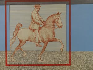 Aat Verhoog - man op paard aan kiezelstrand kopen? Bied vanaf 45!