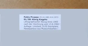 Pablo Picasso - Koning Kagpha - Lithographische afdruk uit 1965 drukgesigneerd kopen? Bied vanaf 85!