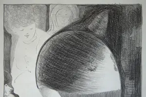 Samuel Jessurun de Mesquita - Fantasie: mannenkop naar links met ingedeukt profiel kopen? Bied vanaf 250!