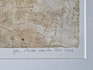 Jan Pieter van den Bos - Eigenzinnig Gronings kunstenaar - gesigneerde E.A. ets - 2006 - Abstract kopen? Bied vanaf 27!