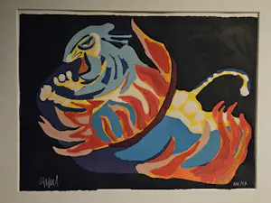 Karel Appel - Gekleurde reliefdruk met carborundum: ‘Tigre de papier’ - XVI/XX - 1978 kopen? Bied vanaf 1725!