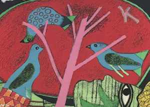 Corneille - handgesigneerde kleurenlitho | l'Arbre rouge' | 1985 kopen? Bied vanaf 350!