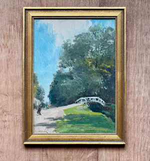 Ko Cossaar - Benoordenhoutseweg met bruggetje naar Haagse Bos - 1906 kopen? Bied vanaf 2750!