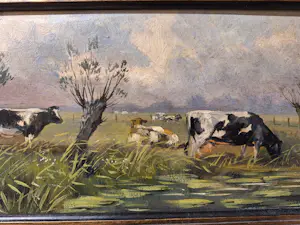 Henk Poeder - Landschap met Koeien kopen? Bied vanaf 90!