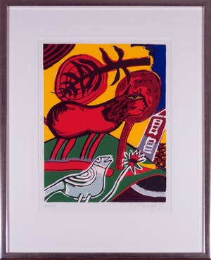 Corneille - Kleurenzeefdruk Chat vigile kopen? Bied vanaf 210!