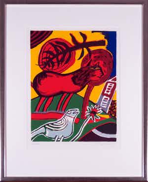 Corneille - Kleurenzeefdruk Chat vigile verkocht voor € 210!