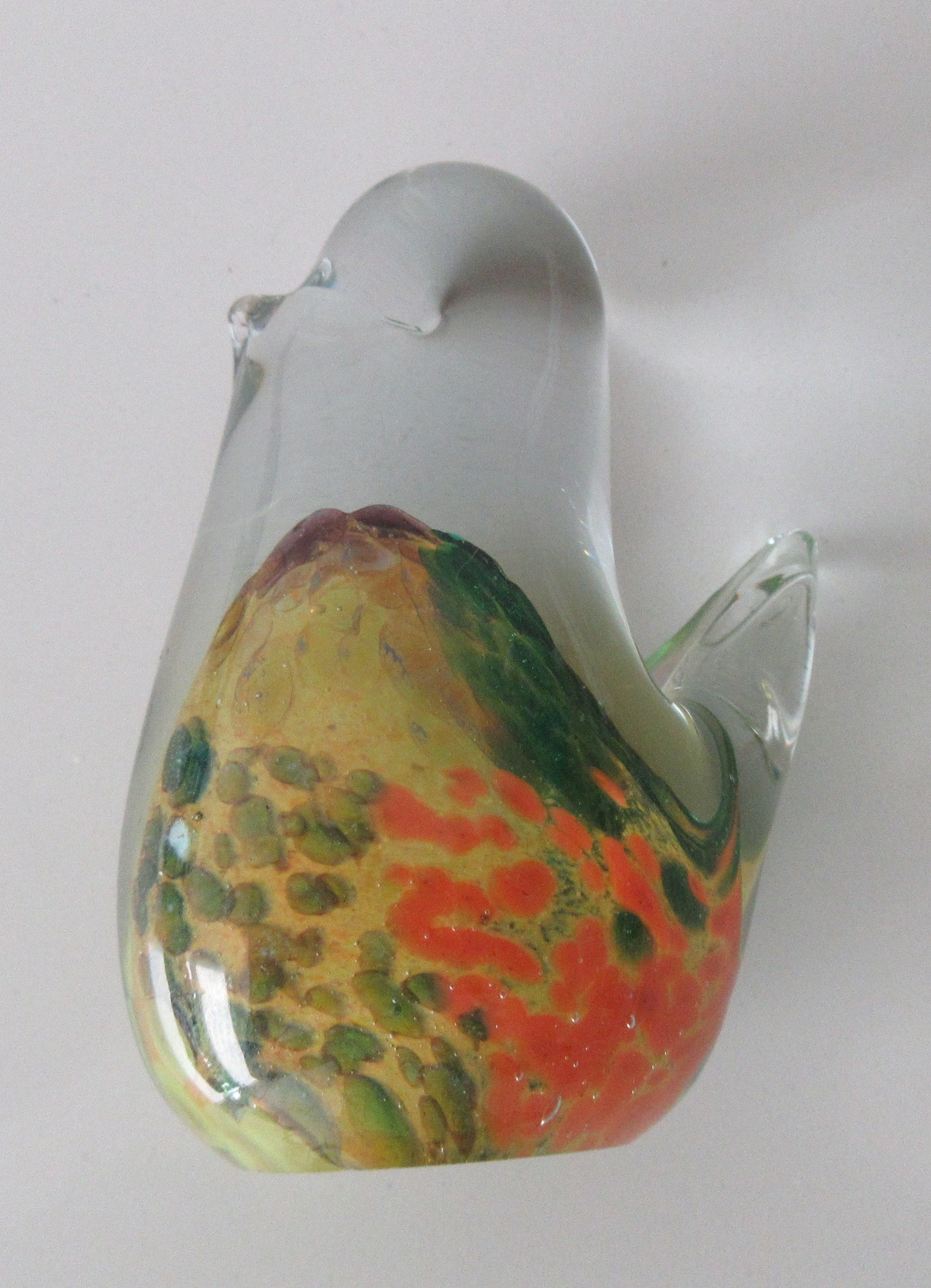 Mdina kunstglas - Gekleurde glazen presse papier vogel kopen? Bied vanaf 9!