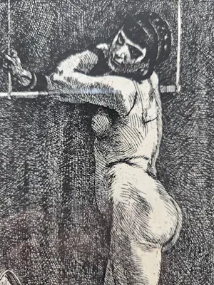 Felicien Rops - La Femme au Trapeze. 1908. Ingelijst. kopen? Bied vanaf 85!