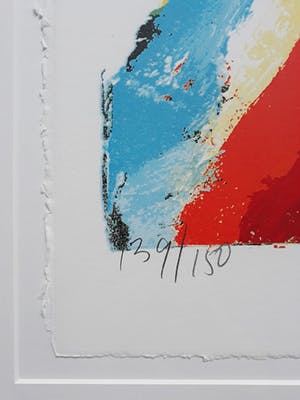 Jan Cremer - Red Mountain Red, zeefdruk (mooi ingelijst, zeer groot) kopen? Bied vanaf 295!