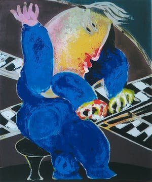 Juan Garcia Ripolles - Zeefdruk, Pianista - Ingelijst kopen? Bied vanaf 150!