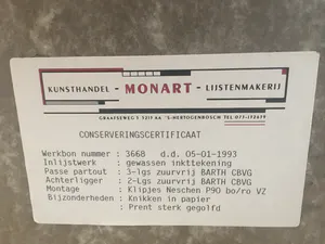 Lei Molin - inkttekening, ‘zonder titel’ - ingelijst (groot) kopen? Bied vanaf 195!