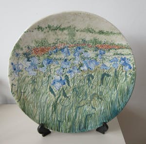 Niet of onleesbaar gesigneerd - Gouds platelen wandbord "Arles" - naar Vincent van Gogh kopen? Bied vanaf 1!